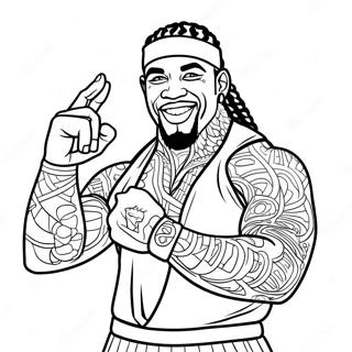 Jey Uso Coloring Page | Jey Uso coloring page