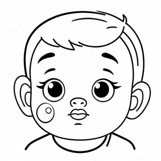 Cute Cry Baby with Tears Coloring Page | Cry Baby coloring page