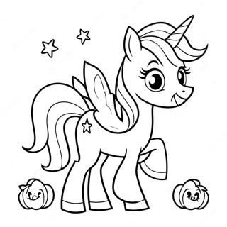 Twilight Sparkle in Spooky Costume Coloring Page