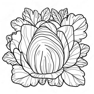 Lechuga Páginas para Colorear
