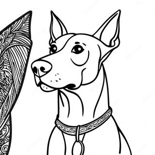 Doberman Coloring Page | Doberman coloring page