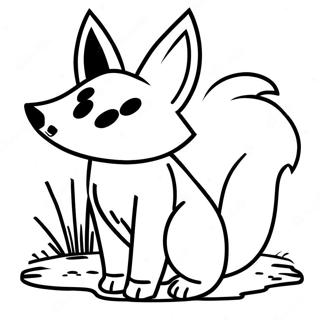 Minecraft Fox Coloring Page | Minecraft Fox coloring page