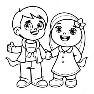 Sam and Cat Having Fun Coloring Page | Sam and Cat coloring page