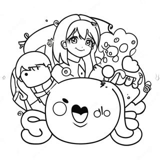 Doki Doki Litteraturklubb Logotyp Målarbok | Doki Doki Litteraturklubb målarbild