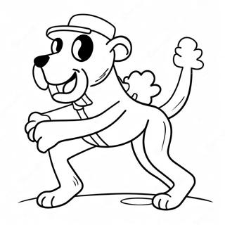 Dog Man in Action Coloring Page | Dog Man coloring page