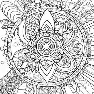 Abstract Relaxation Mandala Coloring Page | Abstract Relaxation for Adults coloring page