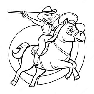 Jessie rider Bullseye färgläggningssida | Jessie Toy Story målarbild