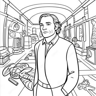 Xavier Riddle och det hemliga museet färgläggningssida | Xavier Riddle och det hemliga museet målarbild