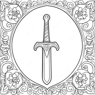 Master Sword Coloring Page | Master Sword coloring page
