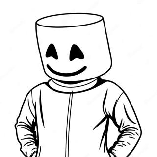 Marshmello Character Coloring Page | Marshmello coloring page