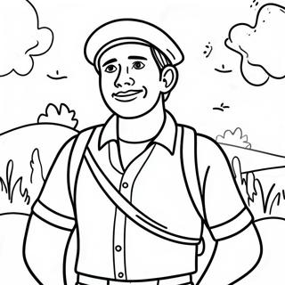 Adventurous Missionary Coloring Page | Missionary coloring page