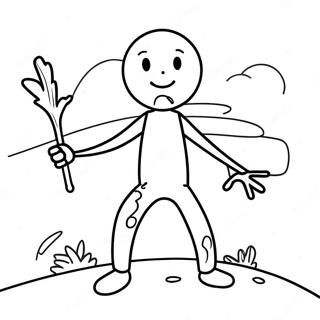 Stick Man Coloring Page | Stick Man coloring page