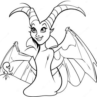 Maleficent in Dragon Form Coloring Page | Disney Villains coloring page