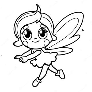 Fairy Tink Flying in the Sky Coloring Page | Tink coloring page