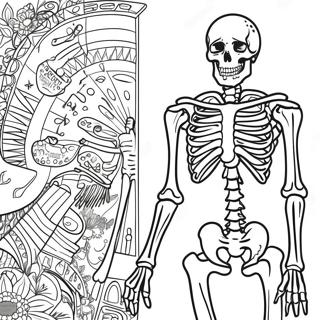 Detailed Human Skeleton Coloring Page | Anatomy and Physiology WorkPages coloring page