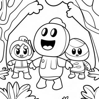 Fall Guys Coloring Page | Fall Guys coloring page