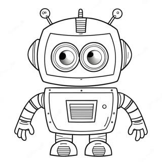 Friendly Rob the Robot Coloring Page | Rob the Robot coloring page