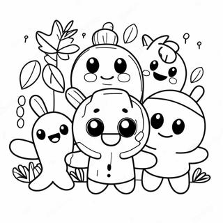 Colorful Fall Guys Characters Coloring Page | Fall Guys coloring page