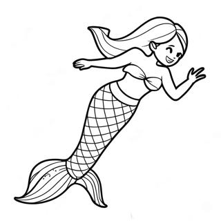 Colorful Mermaid Tail Coloring Page | Mermaid Tail coloring page