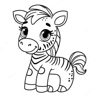 Cute Baby Zebra Coloring Page | Zebra coloring page