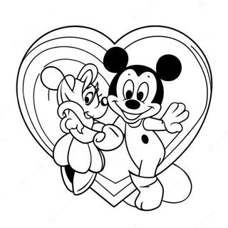 Disney Valentines Coloring Page | Disney Valentines coloring page