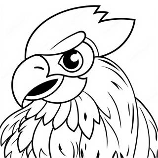 Iowa Hawkeye Mascot Coloring Page | Iowa Hawkeye coloring page