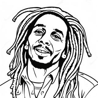 Bob Marley Coloring Page | Bob Marley coloring page