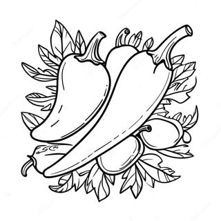 Chili Pepper Coloring Page | Chili Pepper coloring page