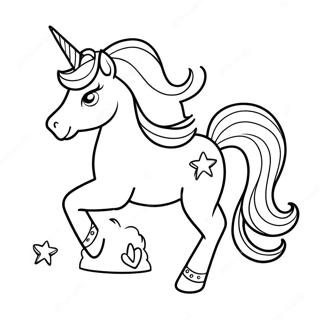 Sparkling Unicorn LOL Coloring Page | Unicorn LOL coloring page