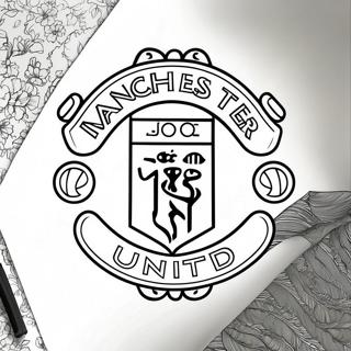 Manchester United Logo Coloring Page | Manchester United coloring page