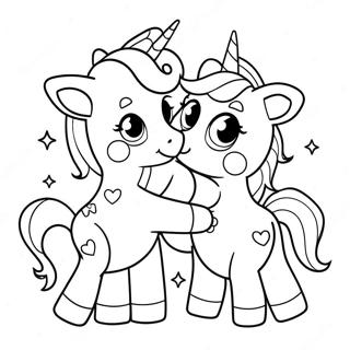 Cute Unicorn LOL Pets Playing Together Coloring Page | Unicorn LOL Pets coloring page