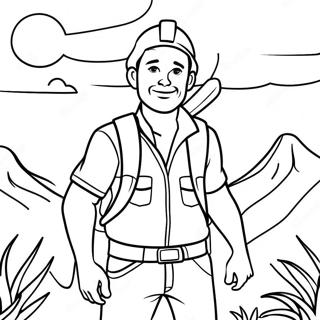 Explorer Adventure Coloring Page | Explorer coloring page