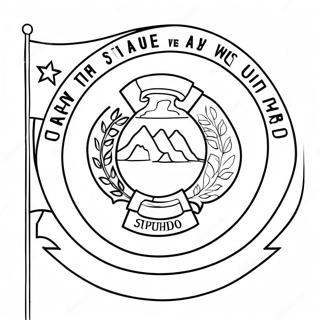 Utah State Flag Coloring Page | Utah coloring page