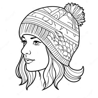 Winter Hat Coloring Page | Winter Hat coloring page