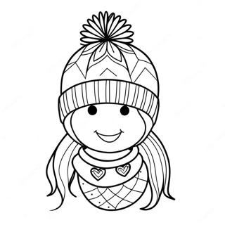 Wintermütze Malvorlagen