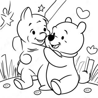 Winnie Puuh Valentinstag Ausmalbild | Winnie Puuh Valentinstag Ausmalbild