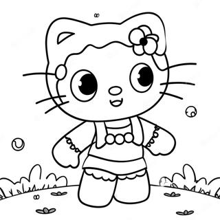 Hello Kitty Zombie Coloring Page | Hello Kitty Zombie coloring page
