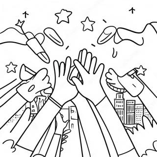 Colorful Unity Day Celebration Coloring Page | Unity Day coloring page