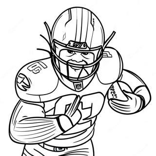 Derrick Henry Action Pose Coloring Page | Derrick Henry coloring page