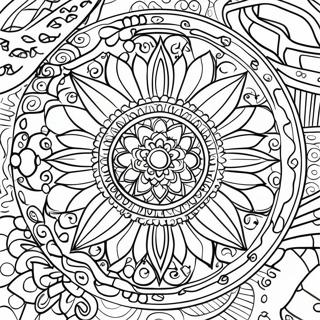 Anxiety Relief Mandala Coloring Page | Anxiety coloring page