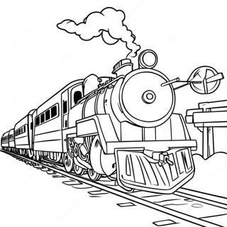 Realistic Train Coloring Page | Realistic Train coloring page