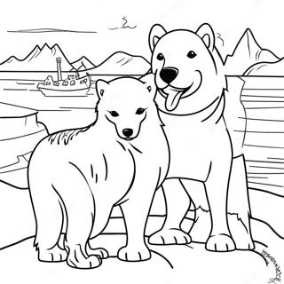 Arctic Dogs Coloring Page | Arctic Dogs coloring page