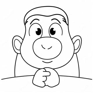 Funny Cartoon Nose Coloring Page | Nose coloring page