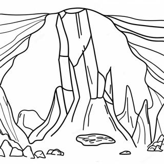 Colorful Rock Formation Coloring Page | Rock coloring page