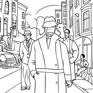 Harlem Renaissance Art Coloring Page | Harlem Renaissance coloring page
