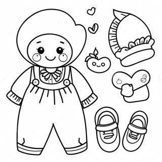Cute Baby Clothes Coloring Page | Clothes coloring page