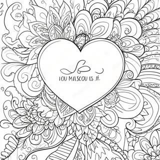 Love Yourself Inspirational Quote Coloring Page | Love Yourself coloring page