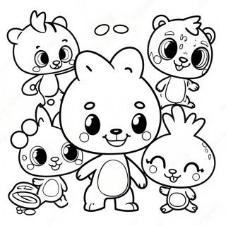 Cute Happy Tree Friends Characters Coloring Page | Happy Tree Friends coloring page