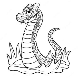 Sea Serpent Coloring Page | Sea Serpent coloring page