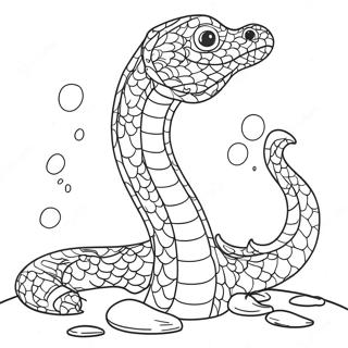 Majestic Sea Serpent Coloring Page | Sea Serpent coloring page
